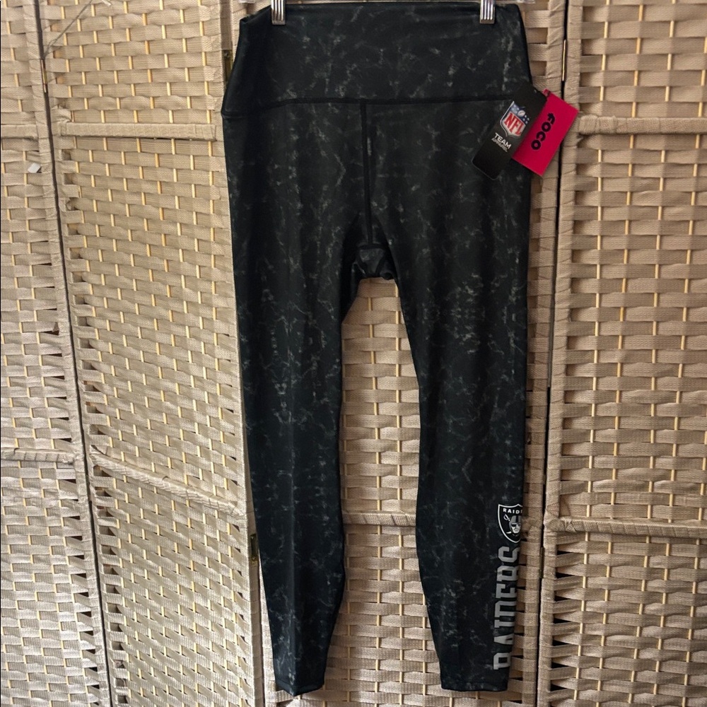 NFL Raiders Black Patterned Leggings